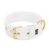 Active Golden White - Wide durable necklace with buckle