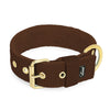 Active Golden Dark Brown - Wide durable necklace with buckle