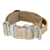 Extreme Silver Buckle Beige - Strong and secure collar