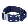 Extreme Silver Buckle Navy Blue - Strong and secure collar