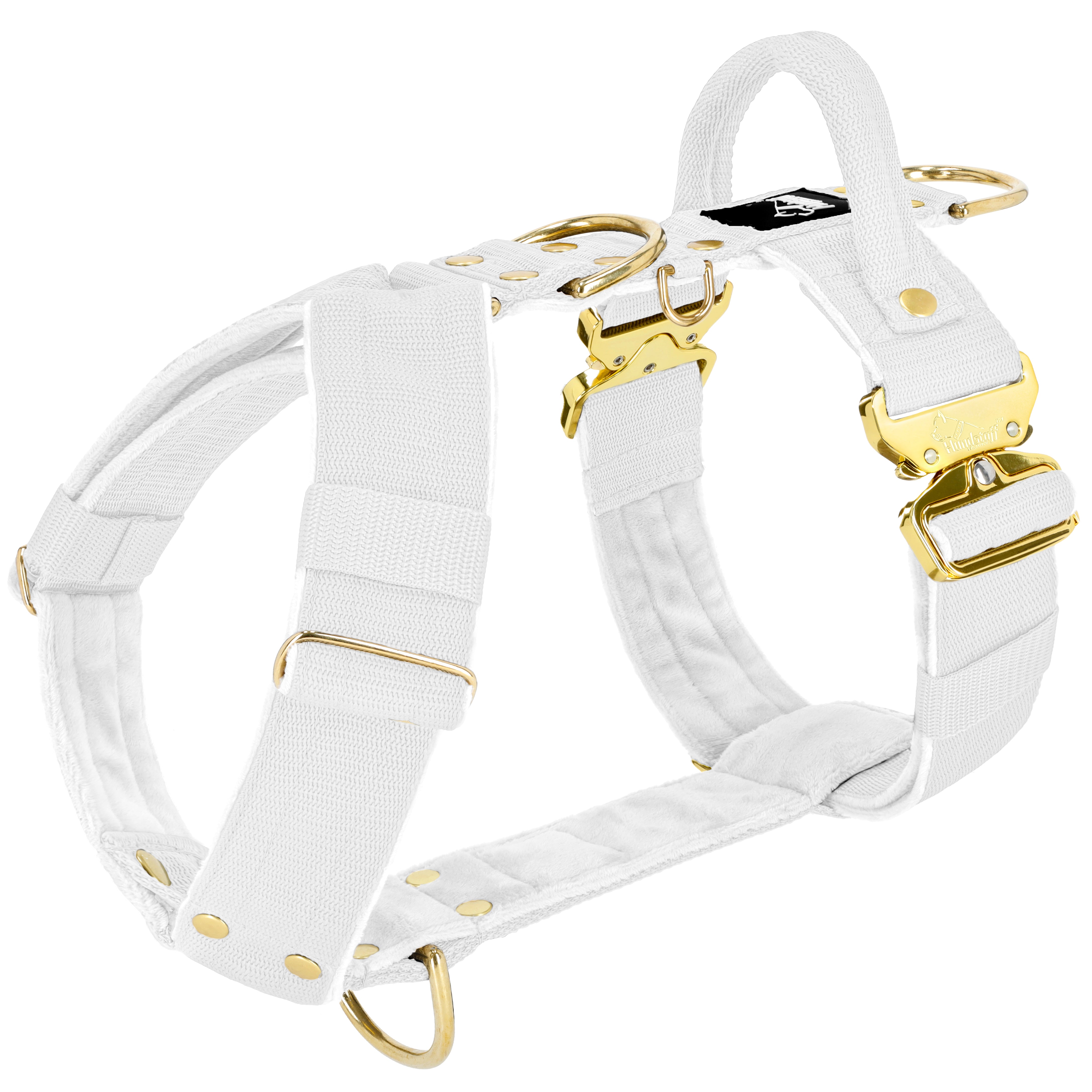 Easy Walk Extreme Gold Buckle White - Harness with quick buckle