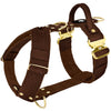 Easy Walk Extreme Gold Buckle Dark Brown - Harness with quick release buckle