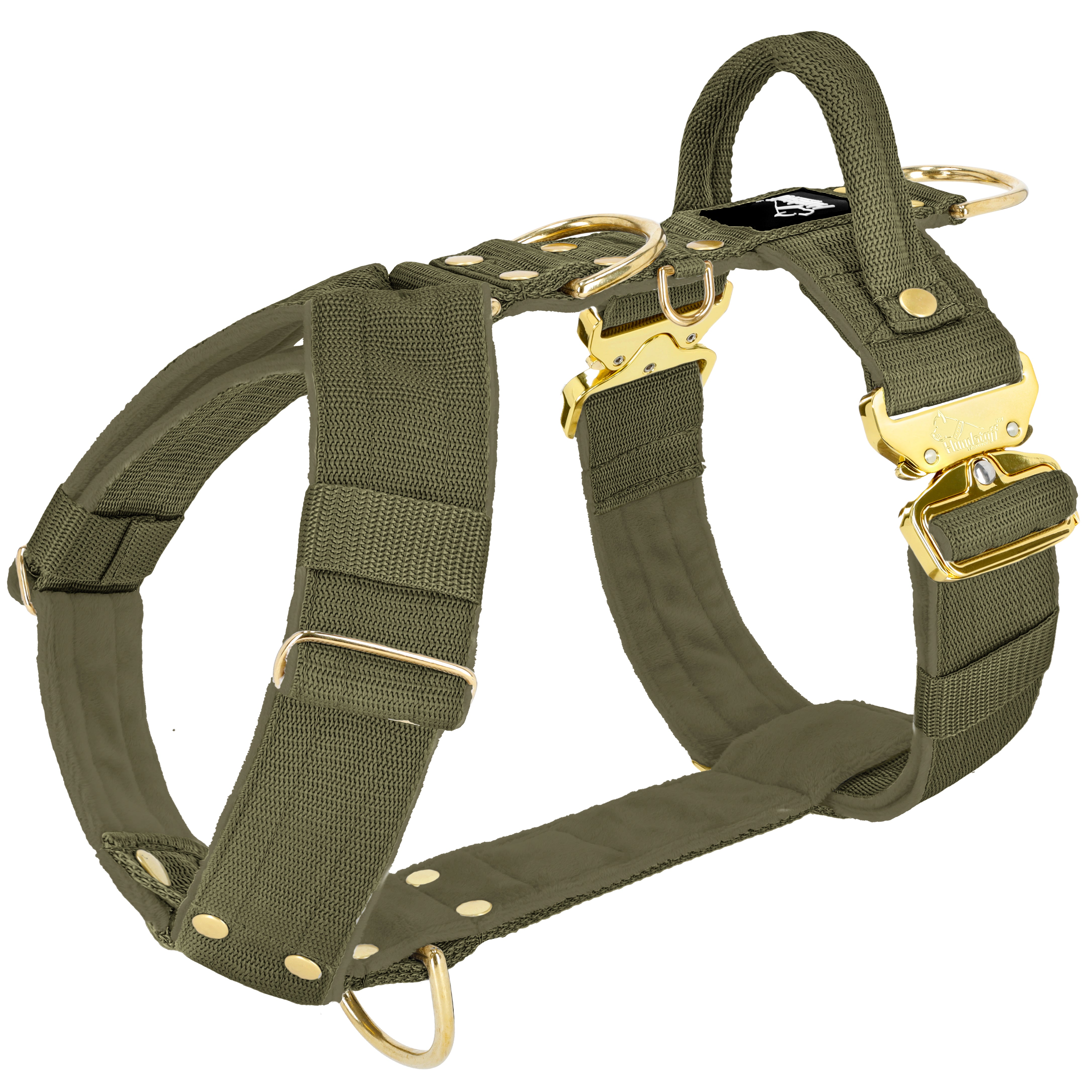 Easy Walk Extreme Gold Buckle Khaki - Harness with quick buckle