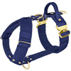 Easy Walk Extreme Gold Buckle Navy Blue - Harness with quick release buckle