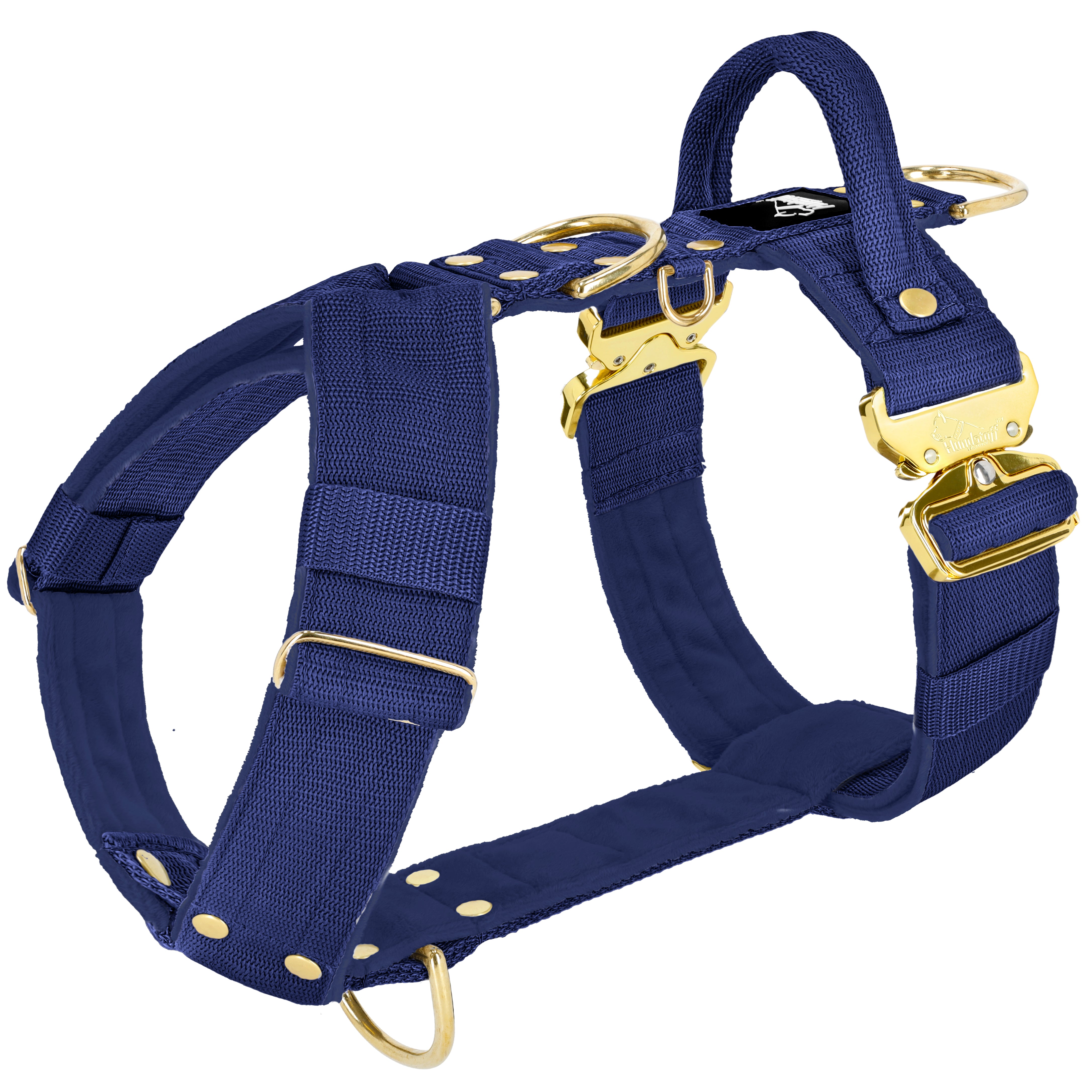 Easy Walk Extreme Gold Buckle Navy Blue - Harness with quick release buckle