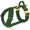 Easy Walk Extreme Gold Buckle Forest Green - Harness with quick release buckle