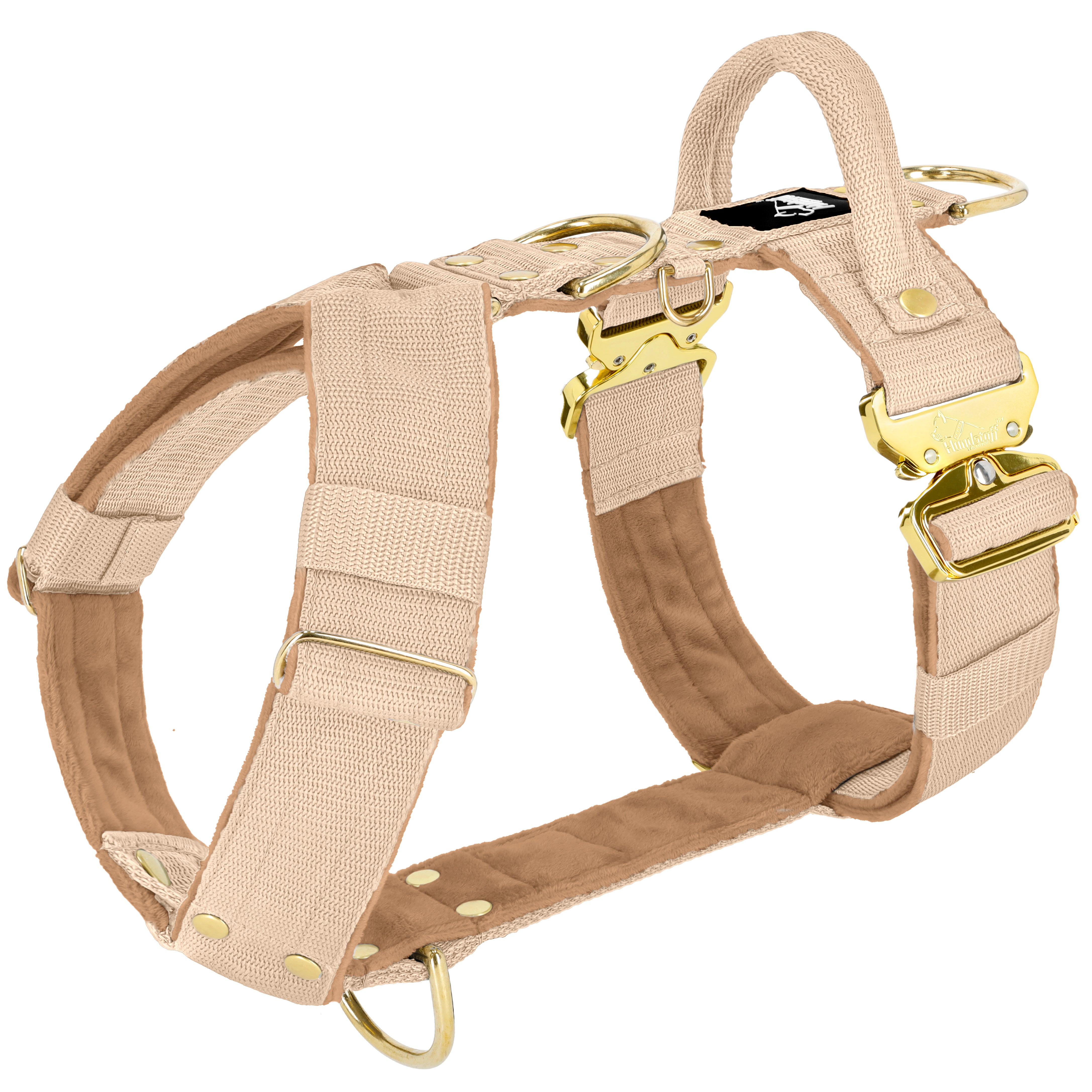 Easy Walk Extreme Gold Buckle Beige - Harness with quick buckle