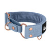 Martingale Rose Edition Pastel Blue - Wide lined half choke collar