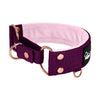 Martingale Rose Edition Plum - Wide lined half choker collar