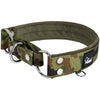 Martingale Camo Green - Wide lined dog collar half choke