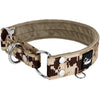 Martingale Camo Beige - Wide lined dog collar half choke