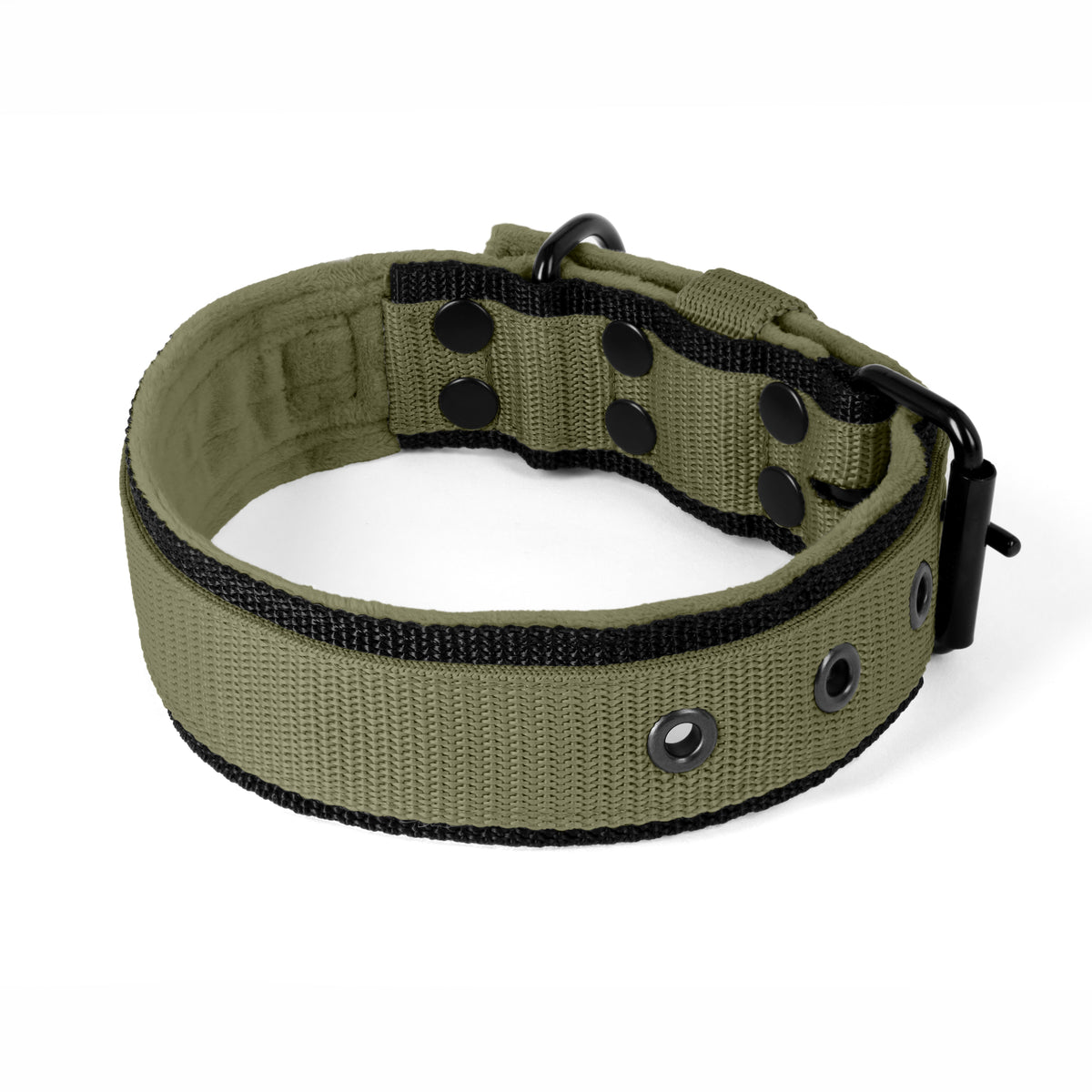 Active Comfort Black Edition Khaki - Wide durable necklace with buckle