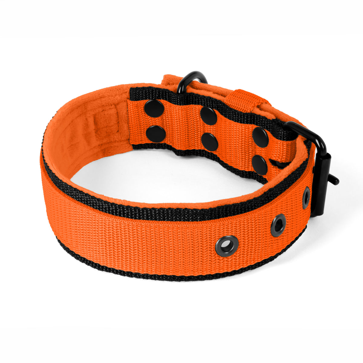 Active Comfort Black Edition Orange - Wide durable necklace with buckle
