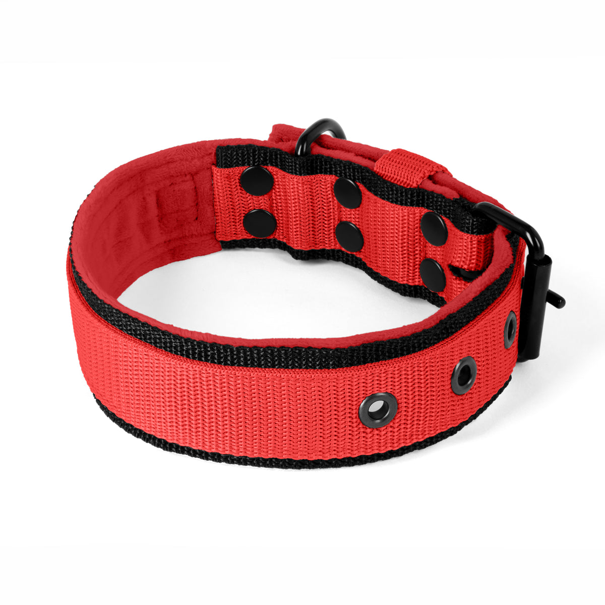 Active Comfort Black Edition Red - Wide durable necklace with buckle