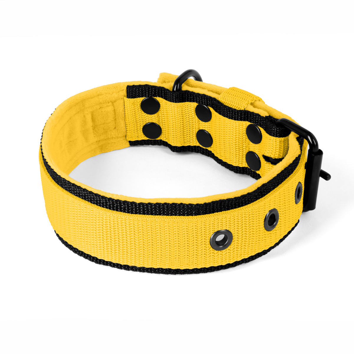 Active Comfort Black Edition Yellow - Wide durable necklace with buckle