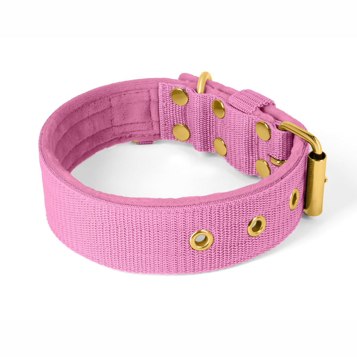 Active Golden Candy Pink - Wide durable necklace with buckle
