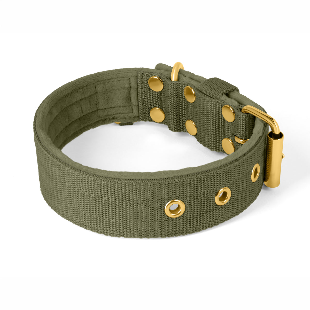 Active Golden Khaki - Wide durable necklace with buckle