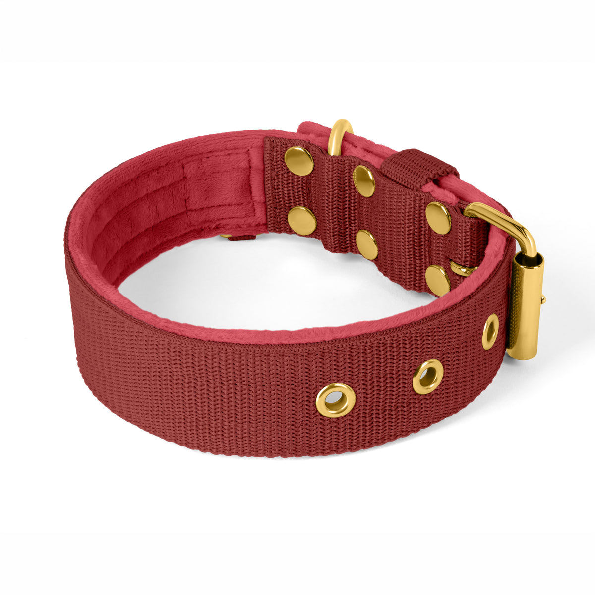 Active Golden Raspberry Red - Wide durable necklace with buckle