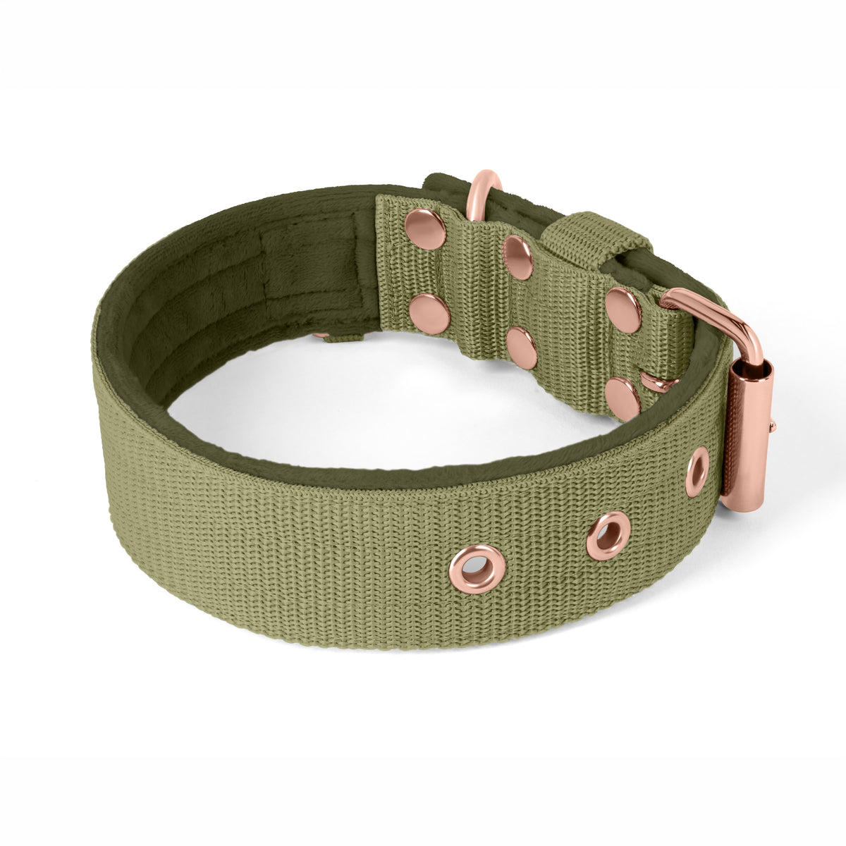 Active Komfort Rose Edition verde oliva - Ampio collare resistente con fibbia