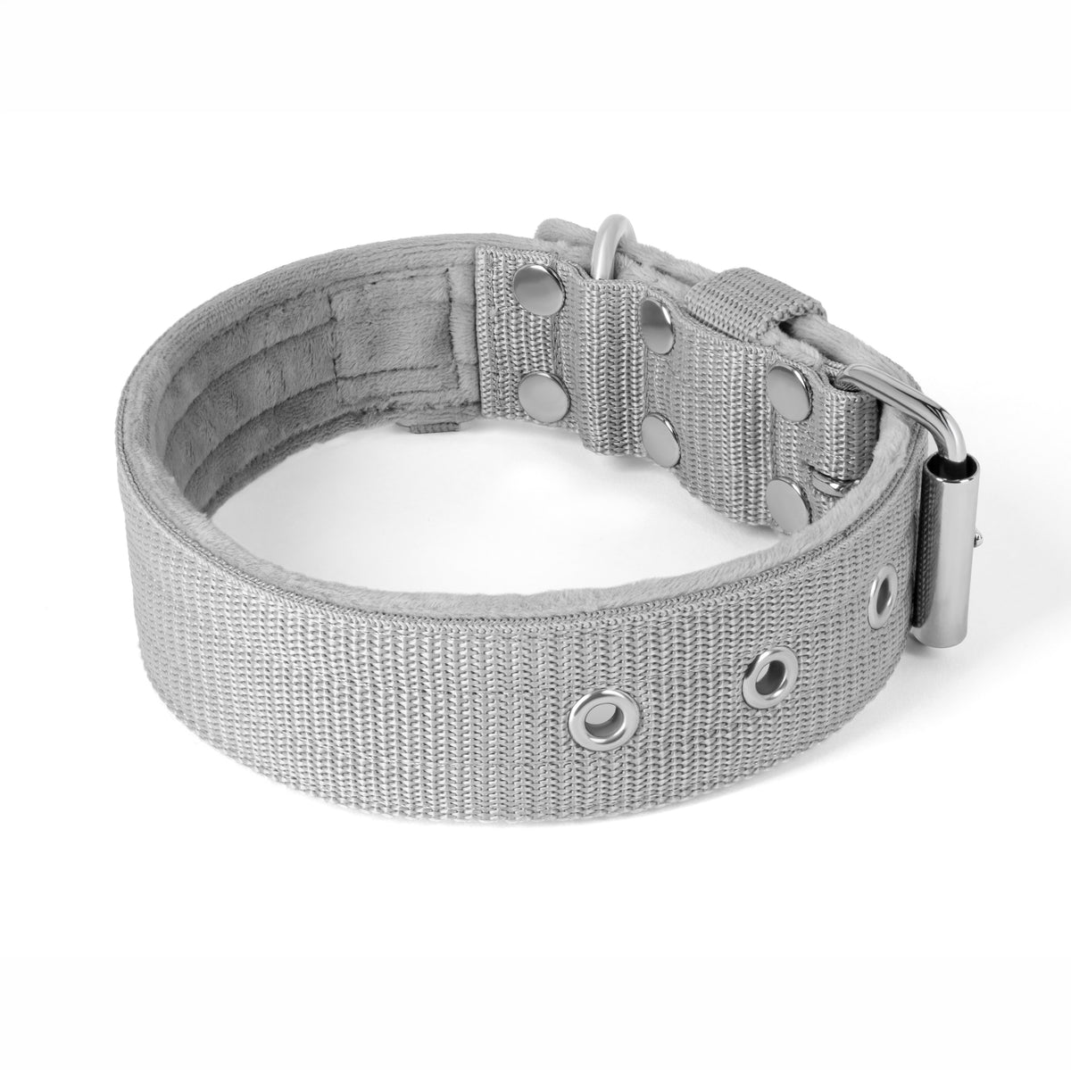 Active Grey - Wide durable necklace with buckle