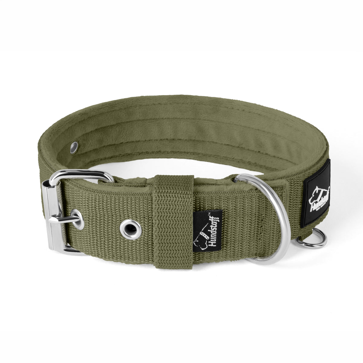 Active Khaki - Brede duurzame halsketting met gesp