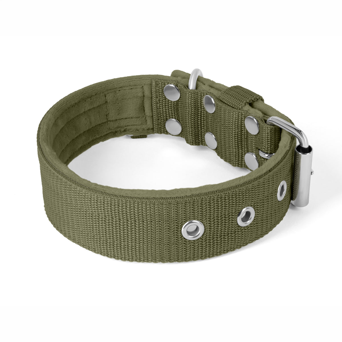 Active Khaki - Wide durable necklace with buckle