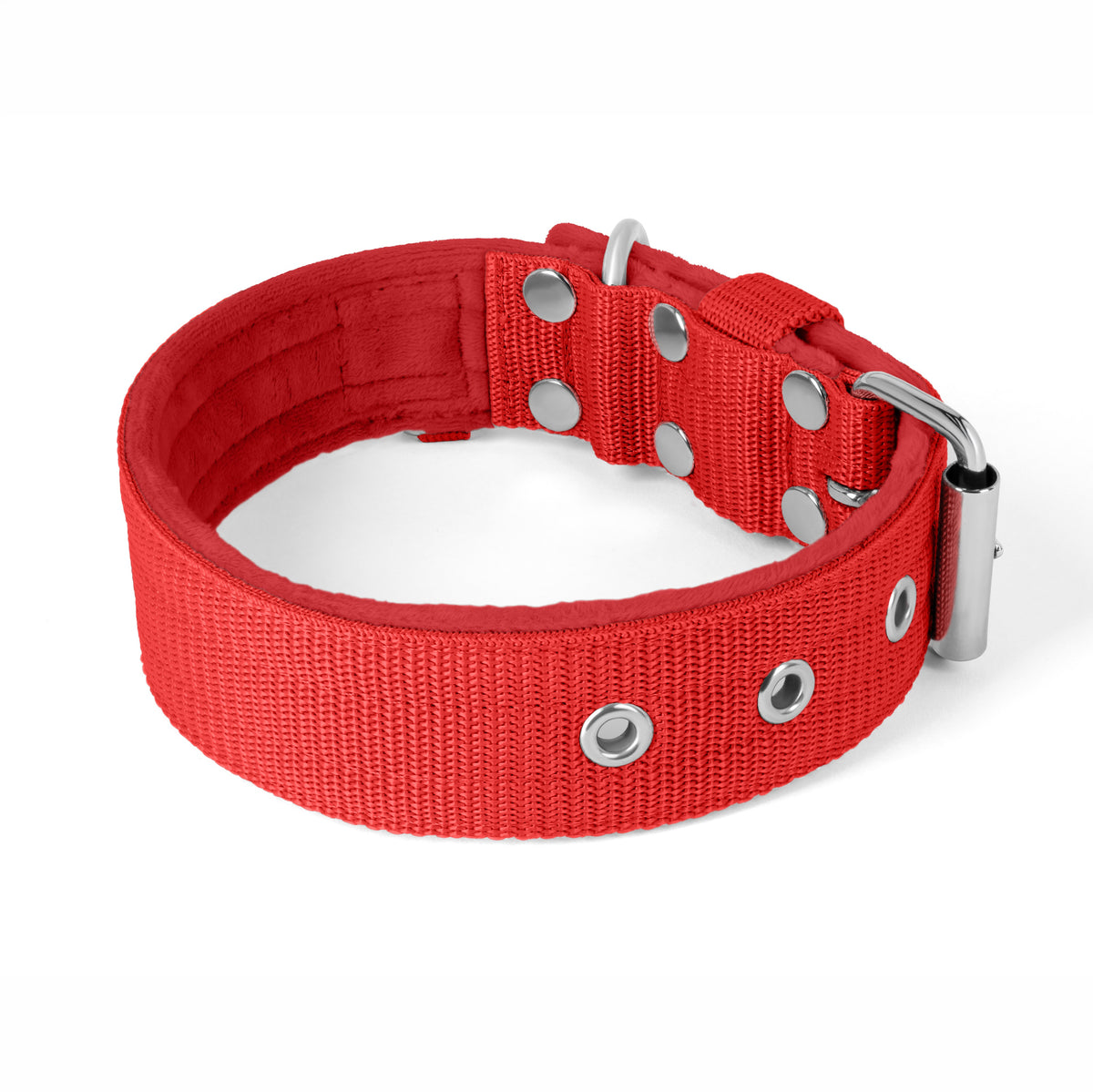 Active Red - Wide durable necklace with buckle