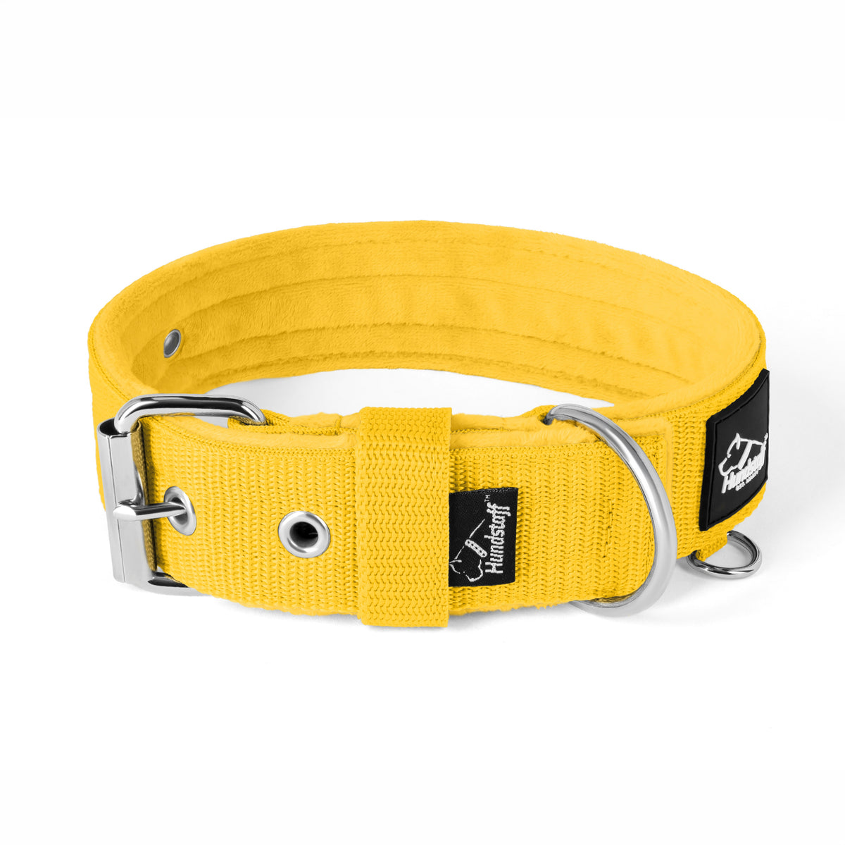Active Yellow - Brede duurzame halsketting met gesp