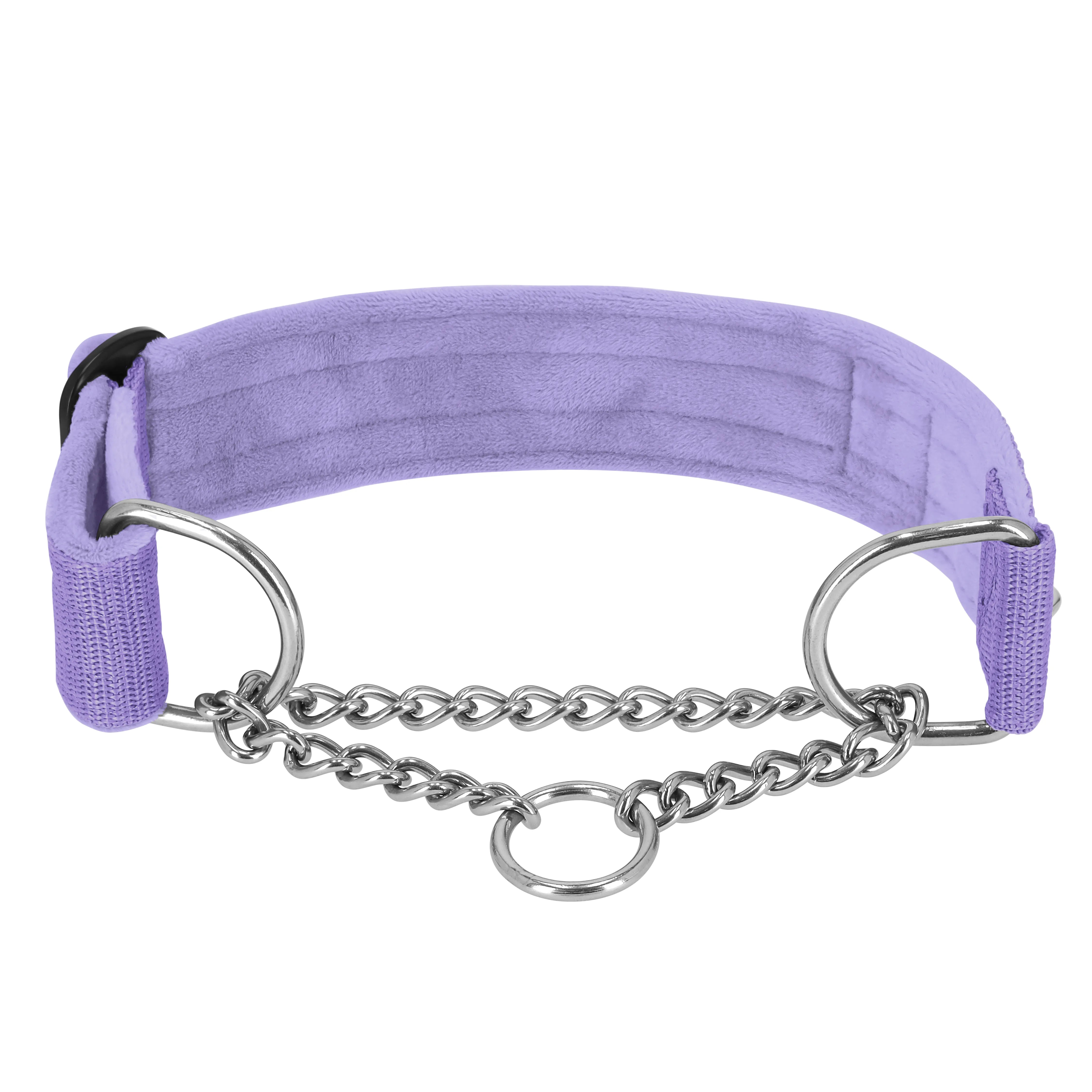 Martingale Chain Set Baby Purple – Half choke collar &amp; leash