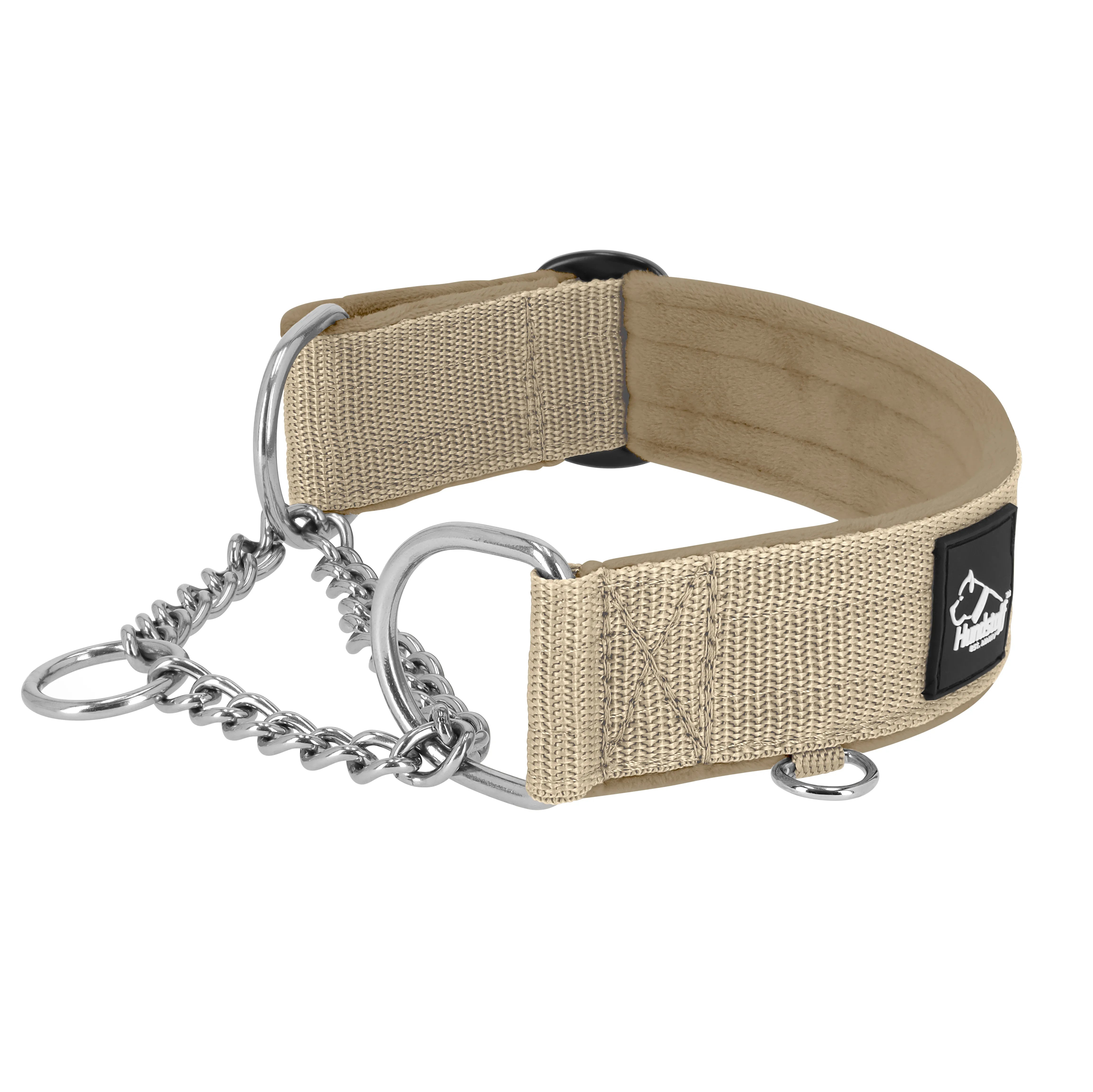 Martingale Chain Set Beige – Half choke necklace &amp; leash