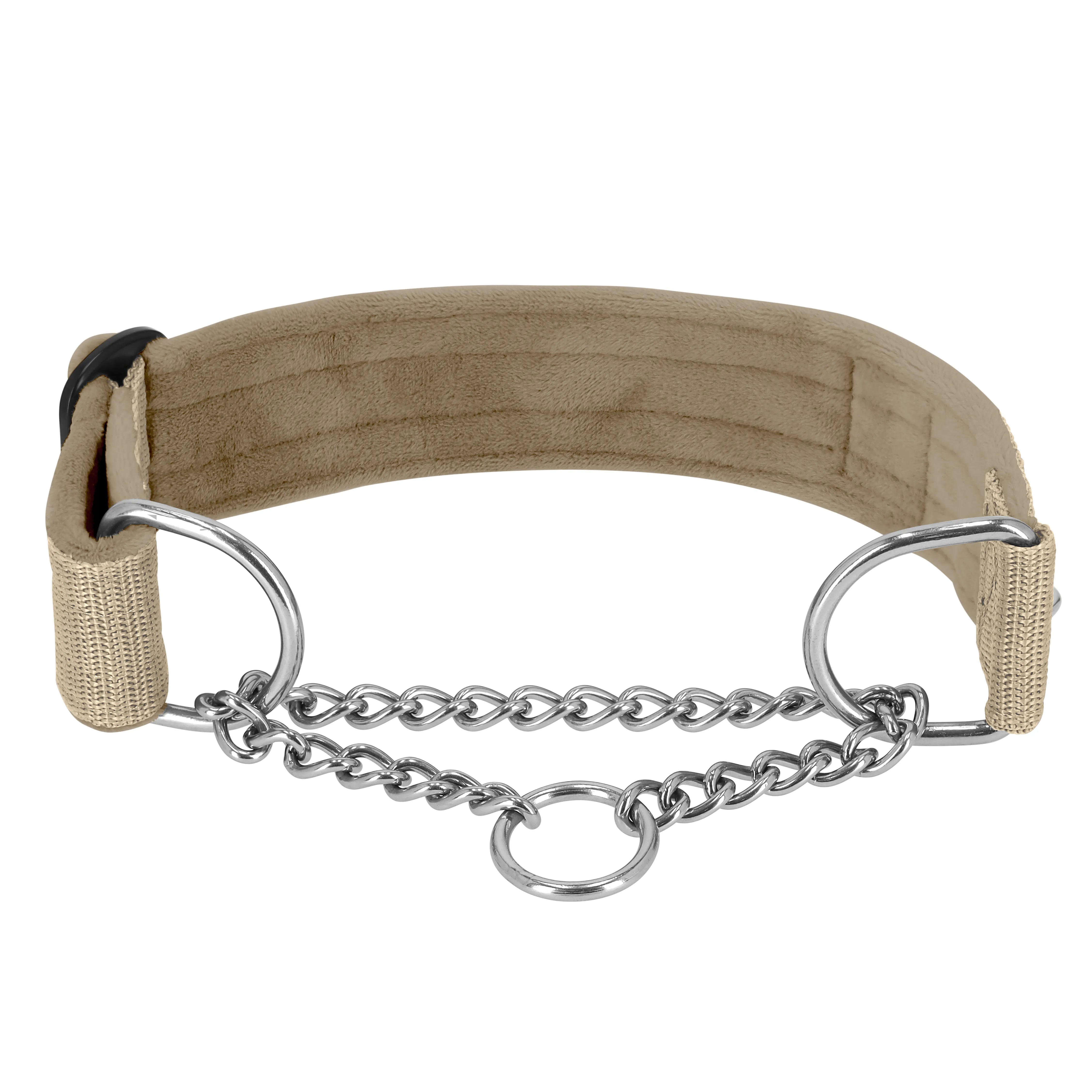 Martingale Chain Set Beige – Half choke necklace &amp; leash