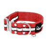 Extreme Silver Buckle Safe Red - Safe reflective collar