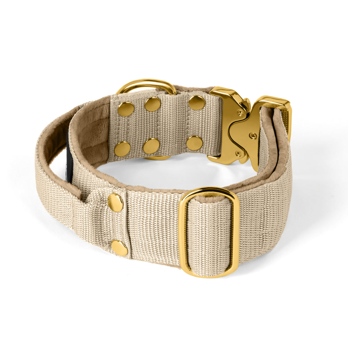 Extreme Gold Buckle Beige - Strong and secure necklace