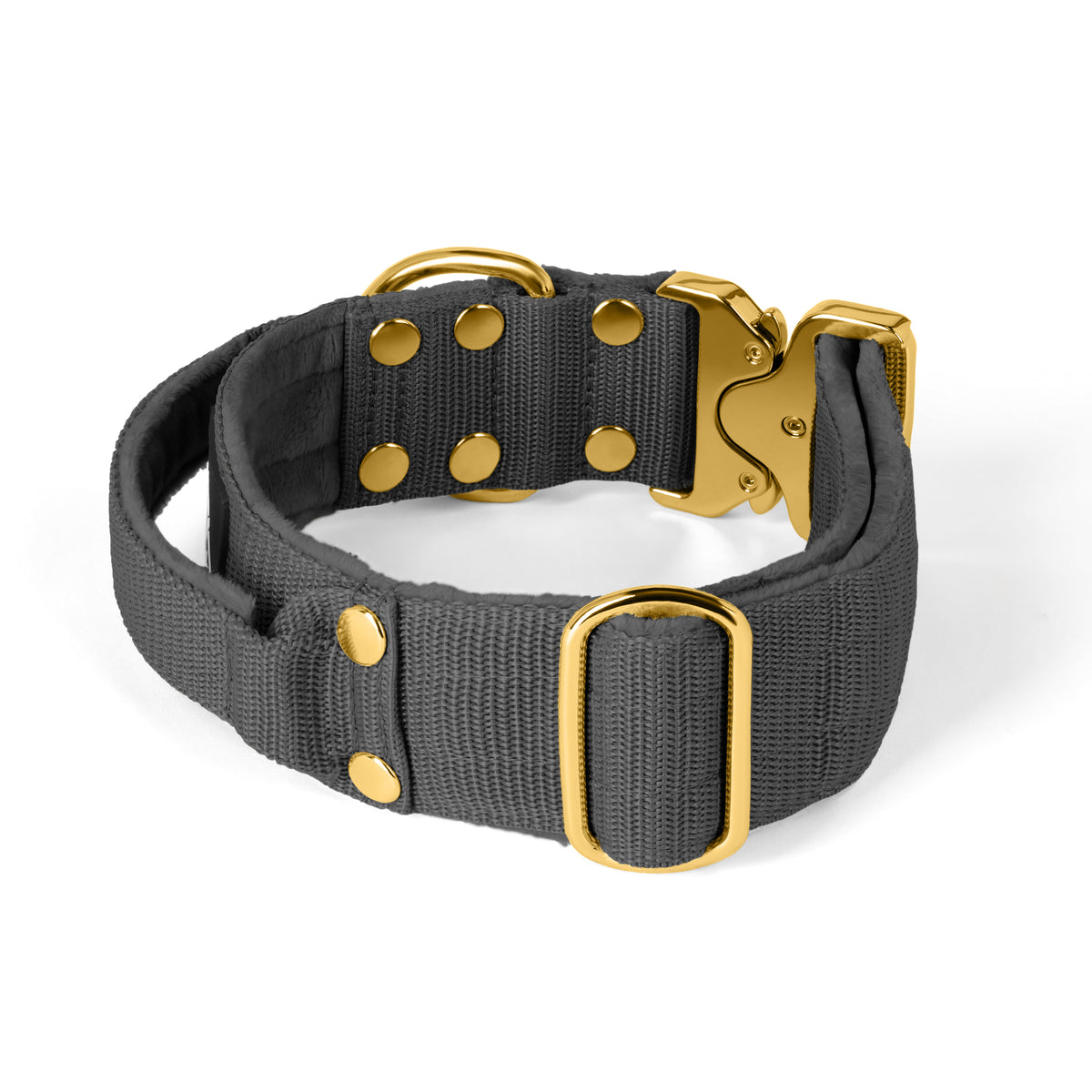 Extreme Gold Buckle Dark Grey - Strong and secure necklace