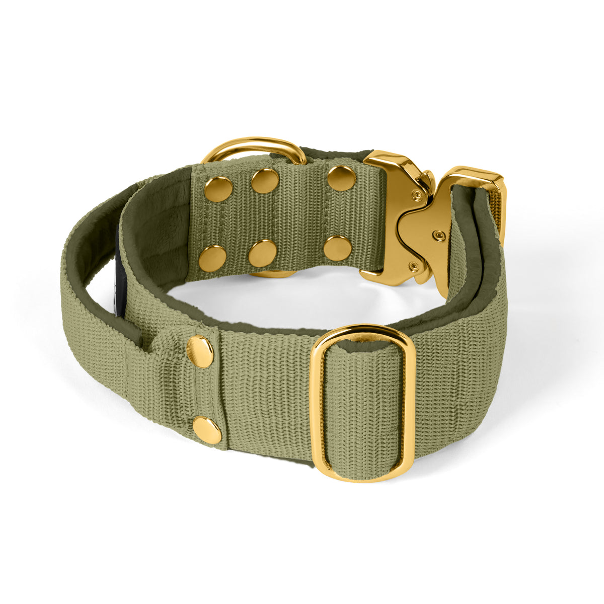 Extreme Gold Buckle Olive Green - Strong and secure necklace