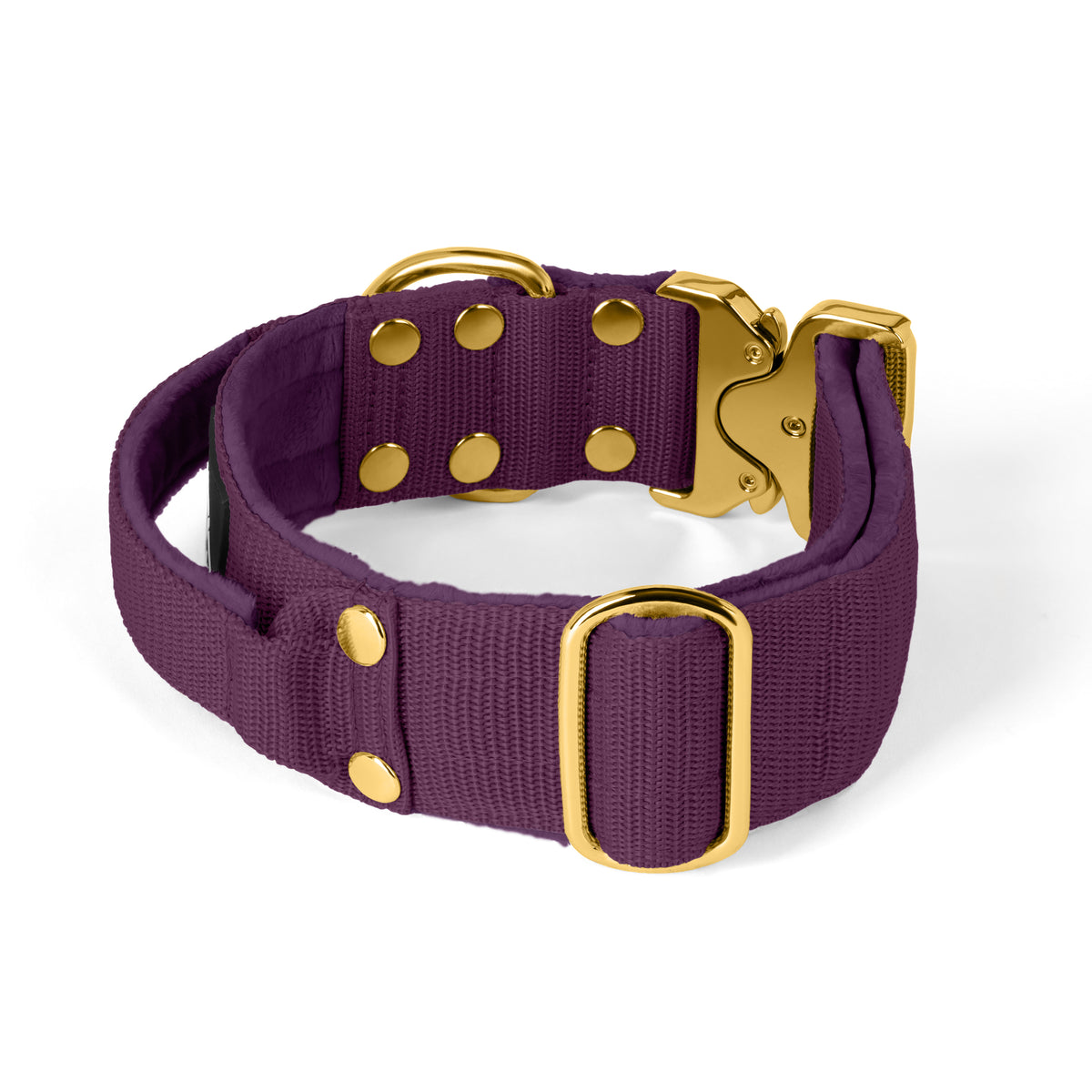 Extreme Gold Buckle Plum - Collana robusta e sicura