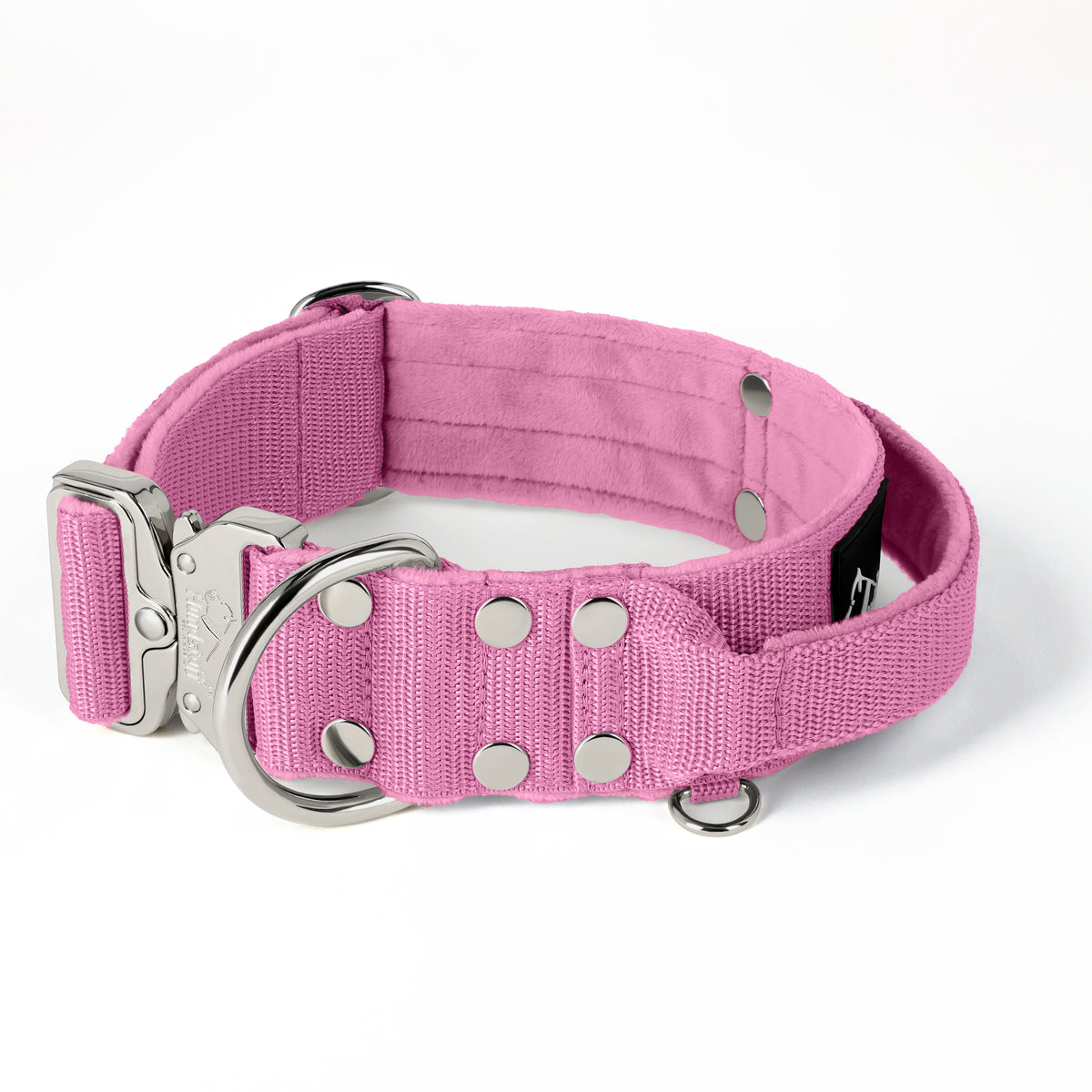 Extreme Silver Buckle Pink - Collana robusta e sicura