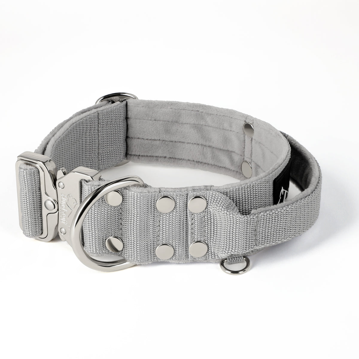 Extreme Silver Buckle Grey - Collana robusta e sicura