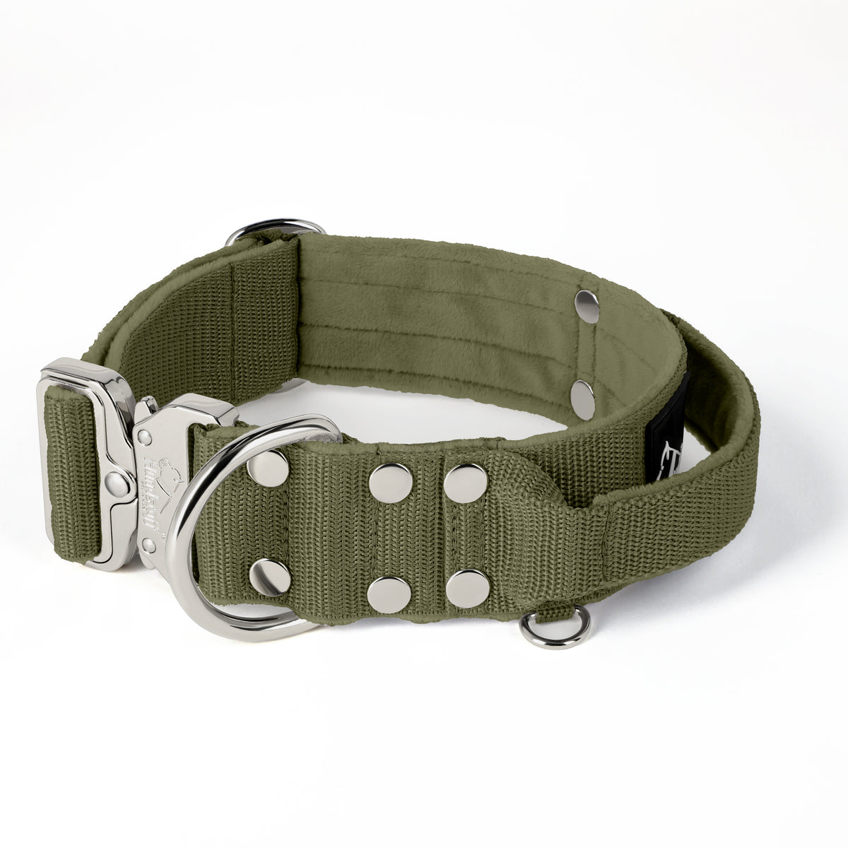 Extreme Silver Buckle Khaki - Collana robusta e sicura