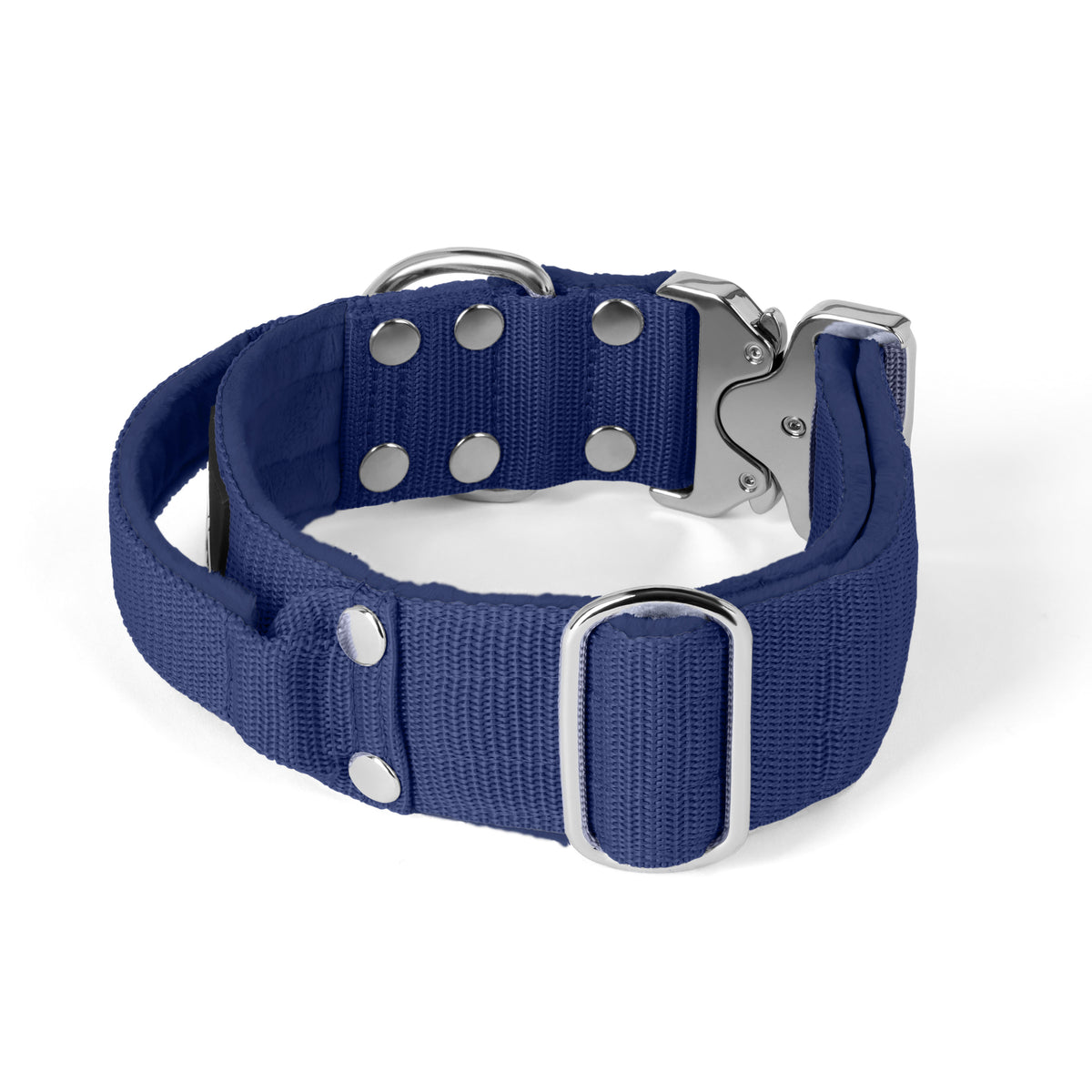 Fibbia estrema in argento blu navy - Collana robusta e sicura