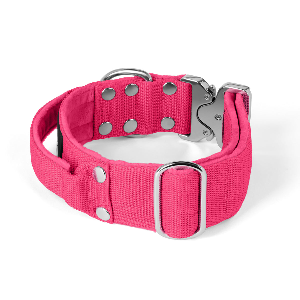 Extreme Silver Buckle Pink - Collana robusta e sicura