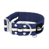 Extreme Silver Buckle Safe Navy Blue - Safe reflective collar