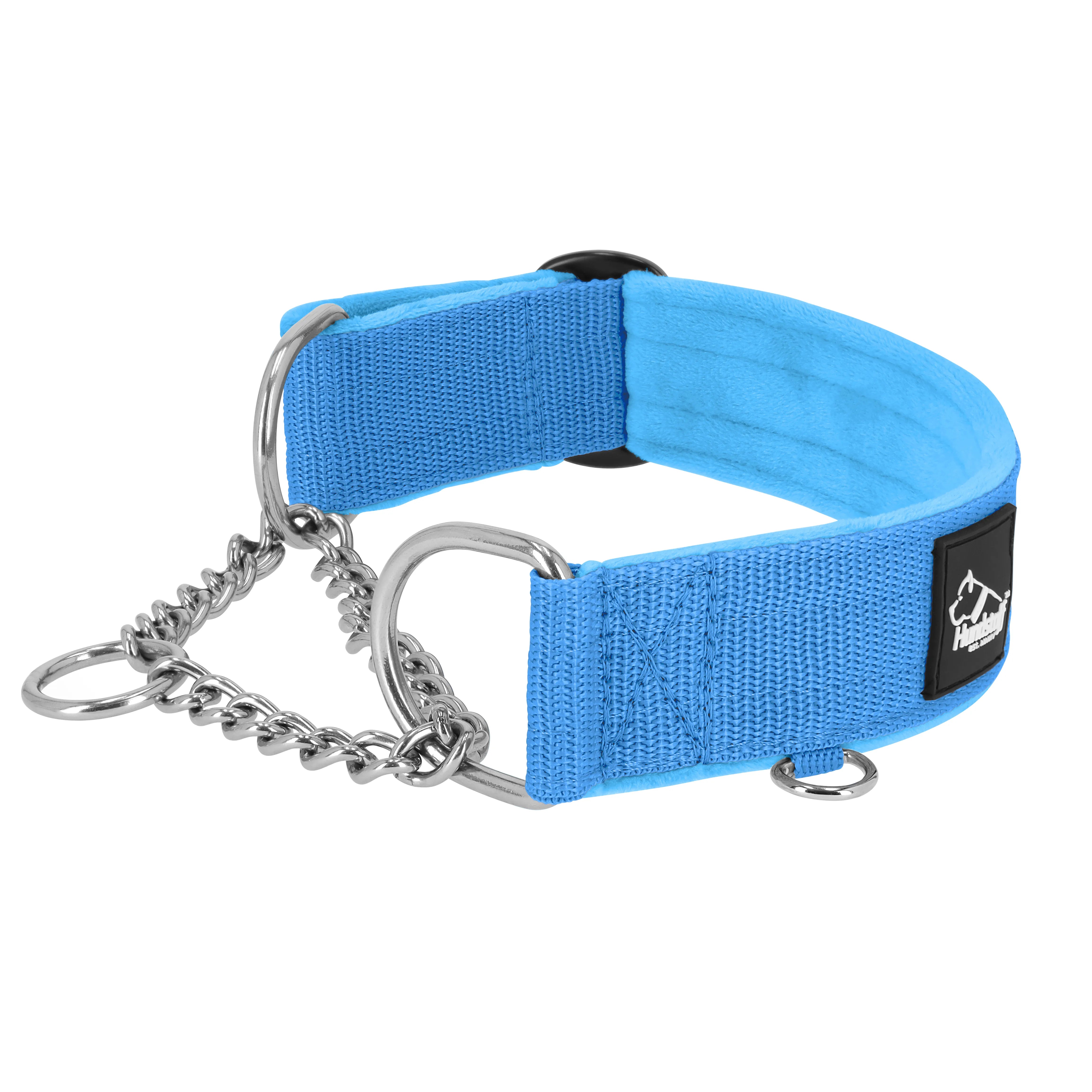 Martingale Chain Set Ocean Blue – Half choke necklace &amp; leash