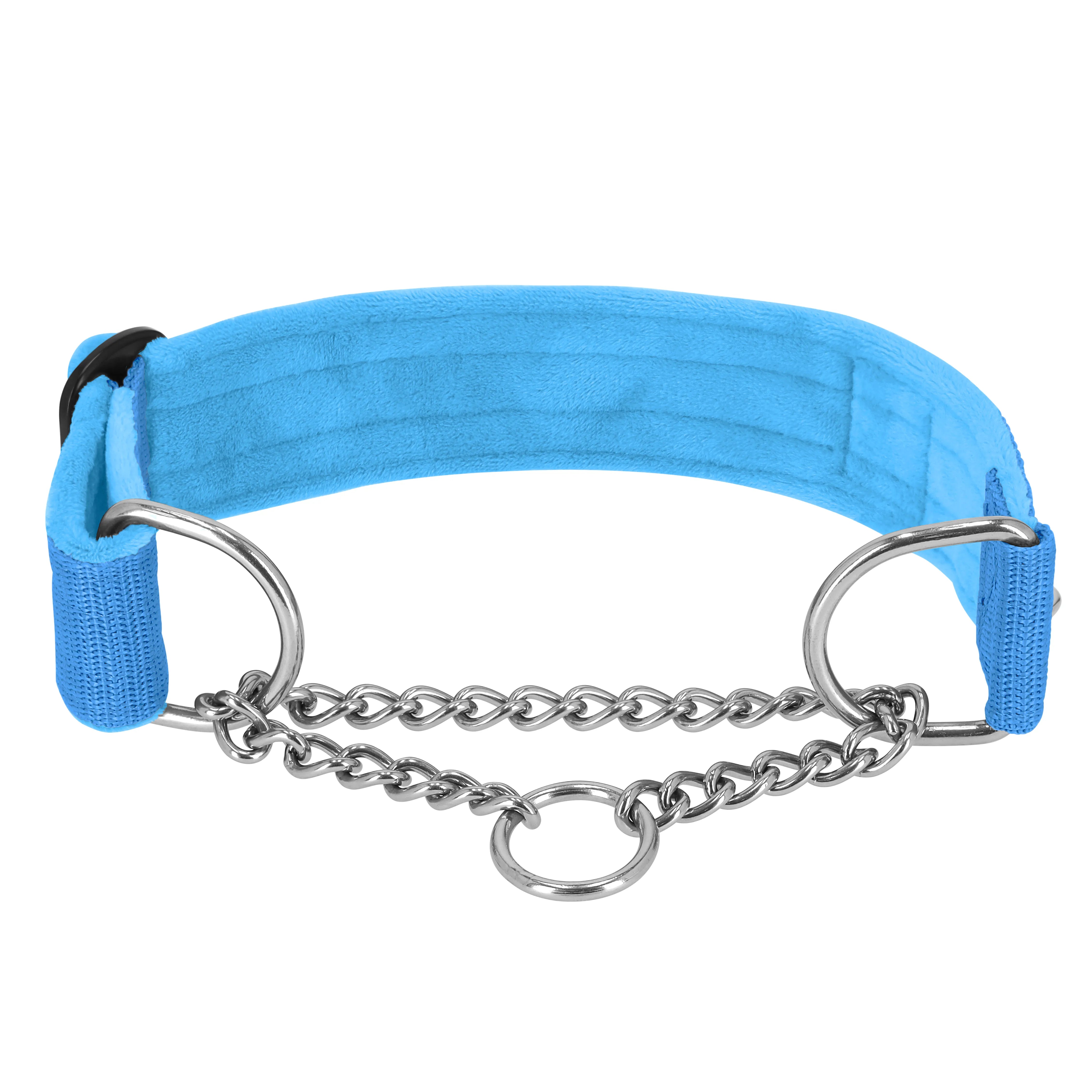 Martingale Chain Set Ocean Blue – Half choke necklace &amp; leash