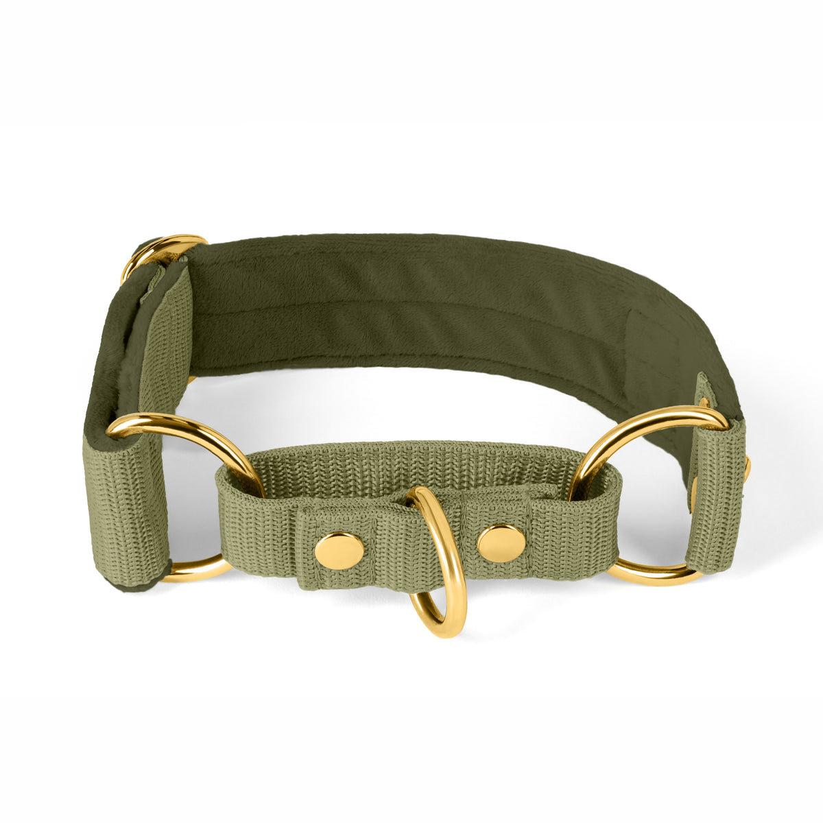 Martingale Golden Plum - Wide lined half choke collar