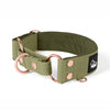Martingale Rose Edition Verde Oliva - Collare foderato ripiegato con mezzo ferro da stiro