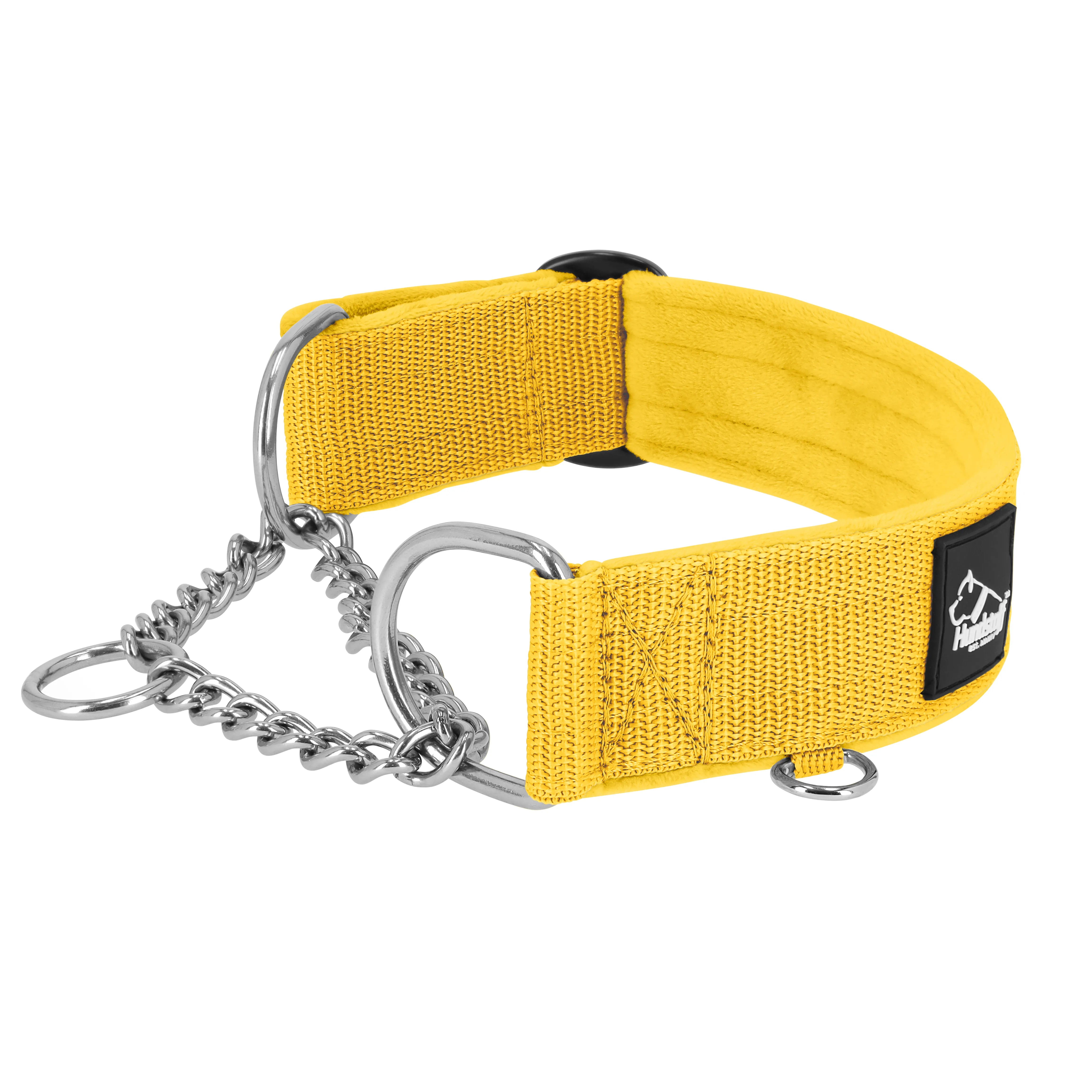 Martingale Chain Set Yellow – Half choke collar &amp; leash