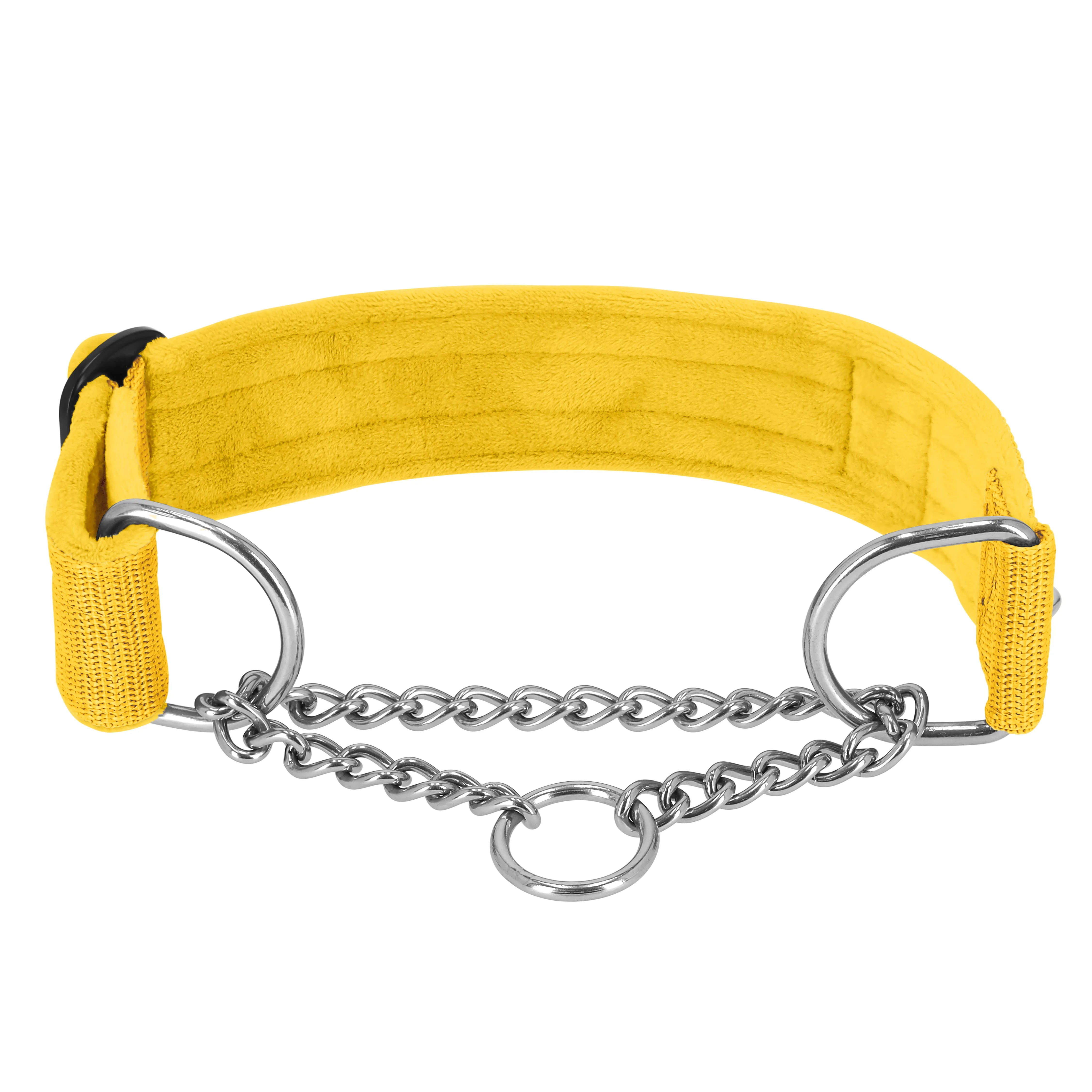 Martingale Chain Set Yellow – Half choke collar &amp; leash