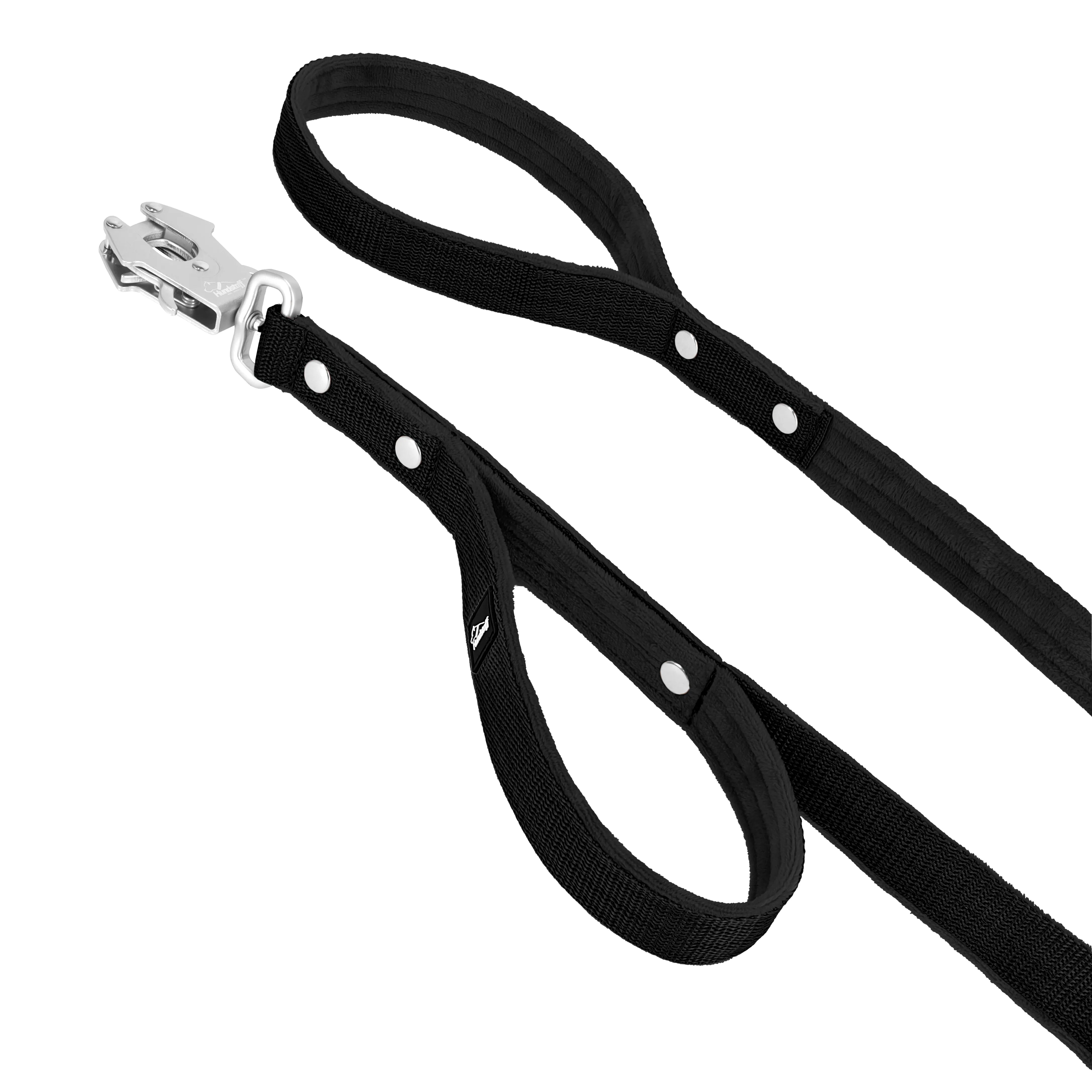 Guard Leash Black - Guard leash with extra handle