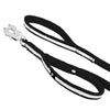 Guard Leash Safe Black - Guard leash with handle & reflector